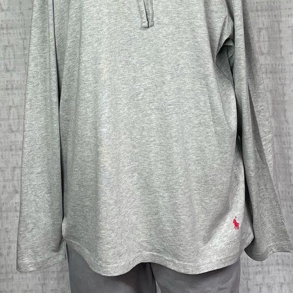 New Small Polo Ralph Lauren Gray Light Hoodie Shirt Red Poloman - Picture 3 of 6